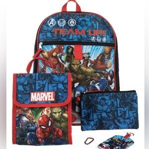Marvel Avengers Blue and Red Backpack Set